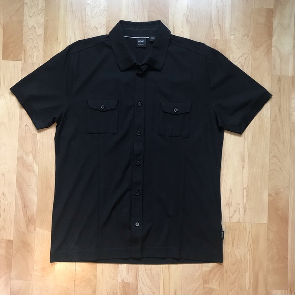 hugo boss short sleeve dress shirts